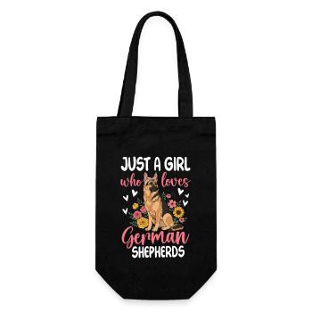 Just A Girl Who Loves German Shepherds - Gift Bag for Bottles - black - Front