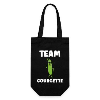 Zucchini-Humor - Geschenkbeutel für Flaschen - Schwarz - Vorne