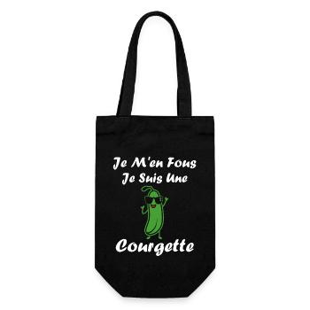 Zucchini-Humor - Geschenkbeutel für Flaschen - Schwarz - Vorne