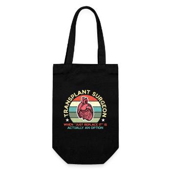 Transplant Surgeon When Just Replace Surgical Tech - Geschenkbeutel für Flaschen - Schwarz - Vorne