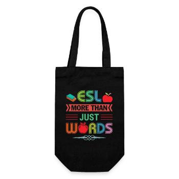 ESL-Lehrer ESL Unterricht - Geschenkbeutel für Flaschen - Schwarz - Vorne