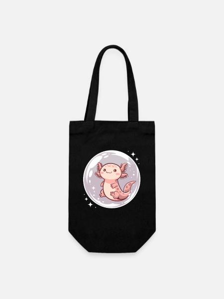 Escapades imaginatives avec Cute Axolotl dans le - Sac à bouteille - noir