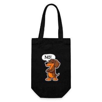Teckel Nope – Expression charmante pour teckel - Sac à bouteille - noir - Devant