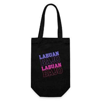 Labuan Bajo, Indonesia - Gift Bag for Bottles - black - Front