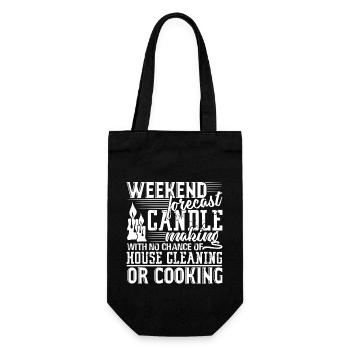 Candle Making Weekend Forecast Candle Making - Gift Bag for Bottles - black - Front