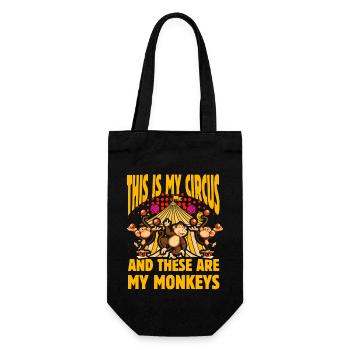 This is my Circus and these are my Monkeys - Gift Bag for Bottles - black - Front