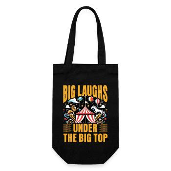 Big Laughs under the big top - Gift Bag for Bottles - black - Front
