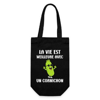 Humour Cornichon - Sac à bouteille - noir - Devant