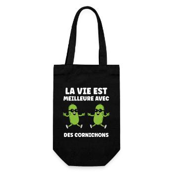 Humour Cornichon - Sac à bouteille - noir - Devant