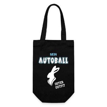 Autoball Oster Outfit Autoballspieler Ostern - Geschenkbeutel für Flaschen - Schwarz - Vorne