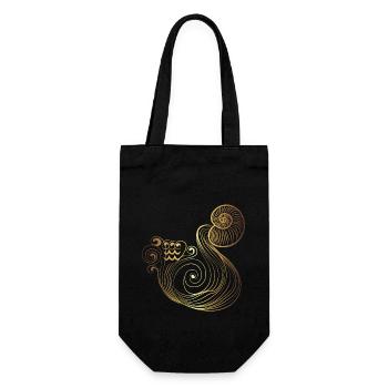 aquarius6gold Artboard 1 - Gift Bag for Bottles - black - Front