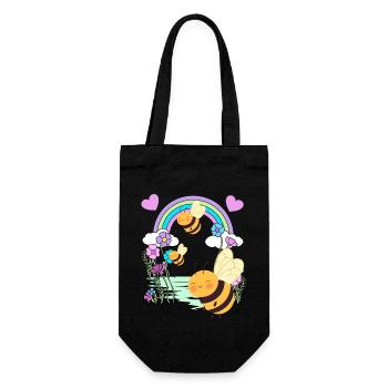 Enfants Enfant Arc-en-ciel Insecte Insecte Bébé - Sac à bouteille - noir - Devant