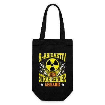 Abiturabschluss R-ABIOAKTIV EIN STRAHLENDER ABGANG - Geschenkbeutel für Flaschen - Schwarz - Vorne