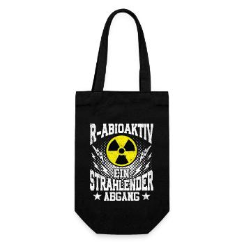 Abiturabschluss R-ABIOAKTIV EIN STRAHLENDER ABGANG - Geschenkbeutel für Flaschen - Schwarz - Vorne