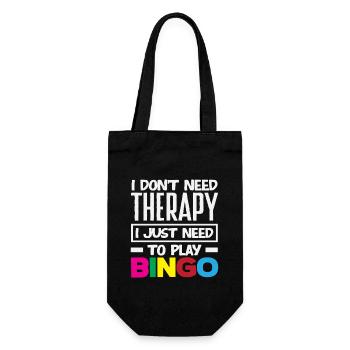 Bingo Player Therapy Not Necessary - Gift Bag for Bottles - black - Front