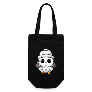 Owl Winter Animal Baby Comic - Gift Bag for Bottles - black - Front
