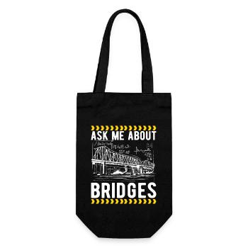 Bridge Engineer Bridge Construction - Gift Bag for Bottles - black - Front