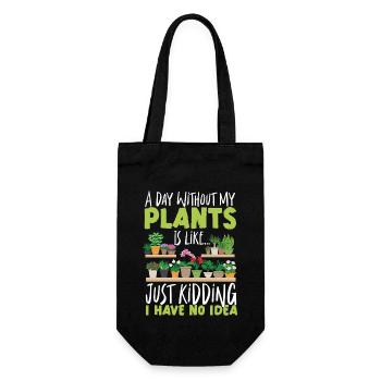 Amateur de plantes jardiner une journée - Sac à bouteille - noir - Devant