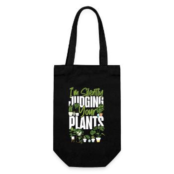 Plant Lover Gardening I'm Silently - Geschenkbeutel für Flaschen - Schwarz - Vorne