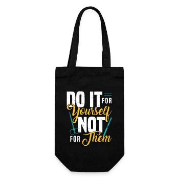 Plastic Surgery Do It For Yourself Esthetician - Geschenkbeutel für Flaschen - Schwarz - Vorne