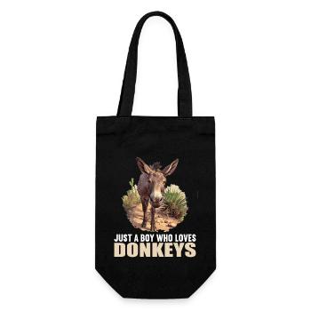 Donkey Esel - Geschenkbeutel für Flaschen - Schwarz - Vorne