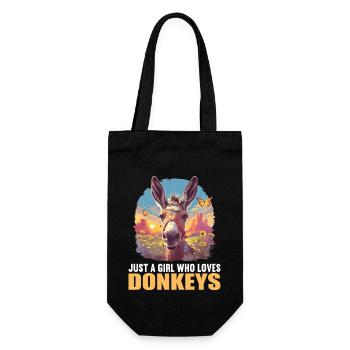 Donkey Esel - Geschenkbeutel für Flaschen - Schwarz - Vorne
