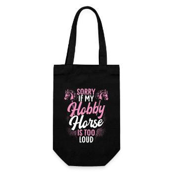 Hobby Horsing Hobby Horse Horse Horse Riding - Gift Bag for Bottles - black - Front