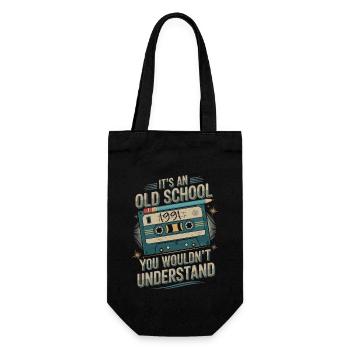 Oldschool 1991 – Un vrai classique - Sac à bouteille - noir - Devant