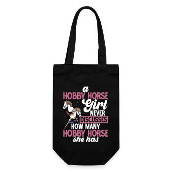 Hobby Horsing Hobby Horse Horse Horse Riding - Gift Bag for Bottles - black - Front