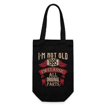 not old classic haha witzig fü - Geschenkbeutel für Flaschen - Schwarz - Vorne