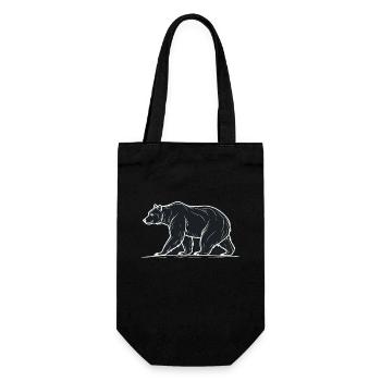 Geometric Bear Bear Brown Bear Outdoor Nature - Gift Bag for Bottles - black - Front