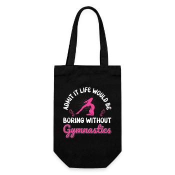 Gymnastik Training Fitness Gym - Geschenkbeutel für Flaschen - Schwarz - Vorne