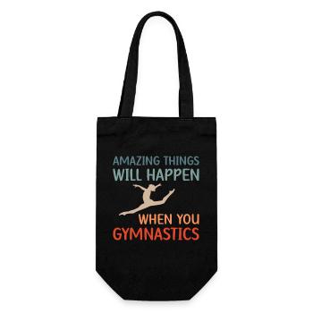 Gymnastik Training Fitness Gym - Geschenkbeutel für Flaschen - Schwarz - Vorne