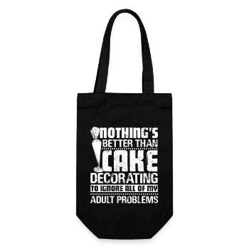 Cake Decorator Funny Cake Decorator - Gift Bag for Bottles - black - Front