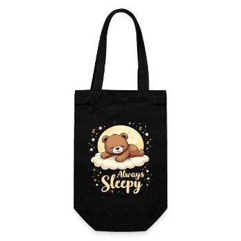 Cute Bear, Bear, Bear, Cute Sleep, Dreamer - Gift Bag for Bottles - black - Front