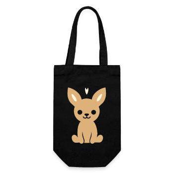 roe deer - Gift Bag for Bottles - black - Front