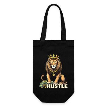 Hustle King – Lion Lion Winners & Movers & Shakers - Gift Bag for Bottles - black - Front