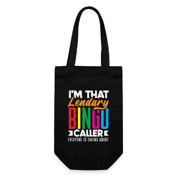 Legendary Bingo Caller for Bingo Players - Gift Bag for Bottles - black - Front