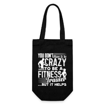Fitness Trainer Crazy Fitness Trainer - Gift Bag for Bottles - black - Front