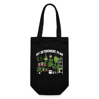 Plant Lover Gardening Retired My - Geschenkbeutel für Flaschen - Schwarz - Vorne