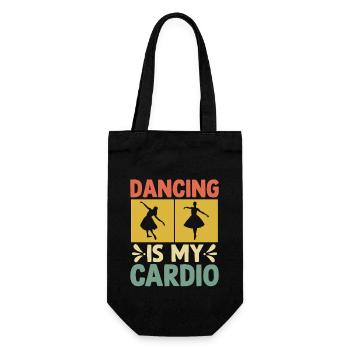 Tanzen ist mein Cardio für tanzende Tänzer - Geschenkbeutel für Flaschen - Schwarz - Vorne