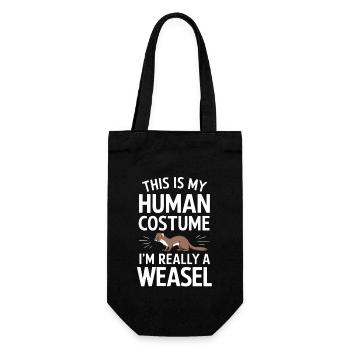 Wiesel - Geschenkbeutel für Flaschen - Schwarz - Vorne