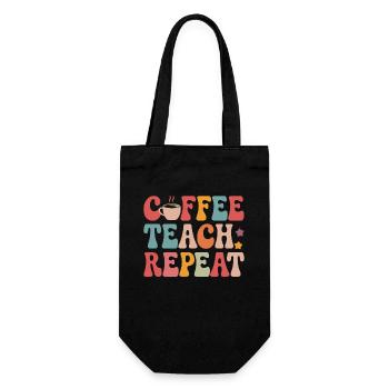 Enseignement du café Conception répétitive pour l’enseignant - Sac à bouteille - noir - Devant