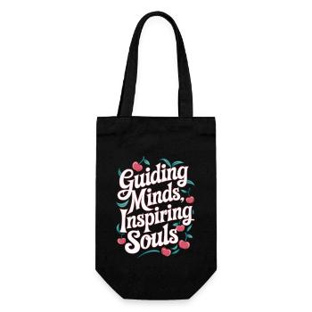 Teachers: Leaders, Inspiring Souls - Gift Bag for Bottles - black - Front