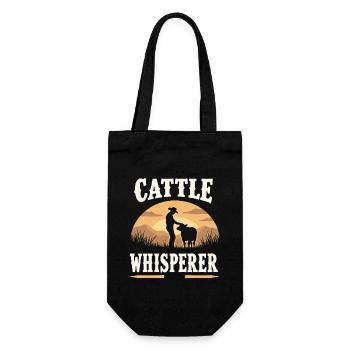 Cattle Rancher Livestock Farmer Ranching Lifestyle - Gift Bag for Bottles - black - Front