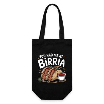 Du hattest mich bei Birria Tacos geholfen Lustiges mexikanisches Essen - Geschenkbeutel für Flaschen - Schwarz - Vorne