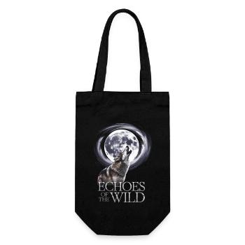 Echoes of the Wilderness Wolf and Moon - Gift Bag for Bottles - black - Front