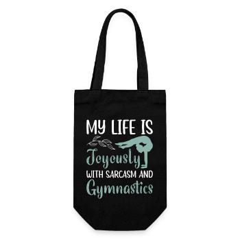 Gymnastik Training Fitness Gym - Geschenkbeutel für Flaschen - Schwarz - Vorne