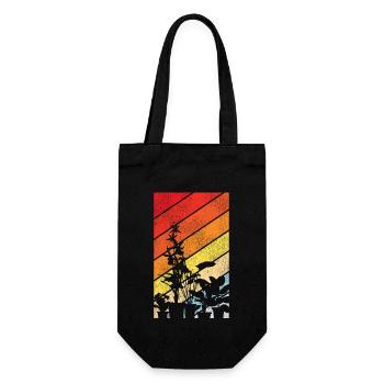 Amoureux des plantes jardinage rétro - Sac à bouteille - noir - Devant