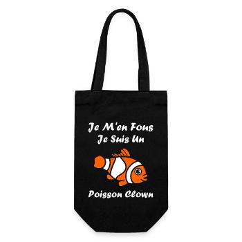 Humour Poisson rouge - Sac à bouteille - noir - Devant